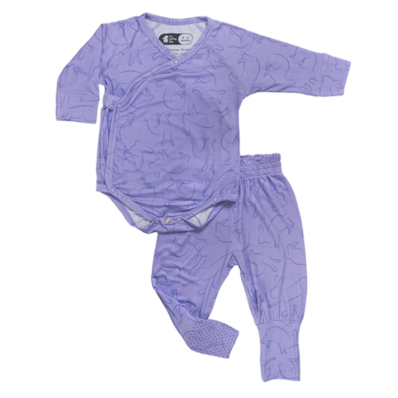 Bundle of 4 - The Cotton Tale Bamboo Baby Pyjamas Set (Printed) *Choose Colours on site (0-18M)